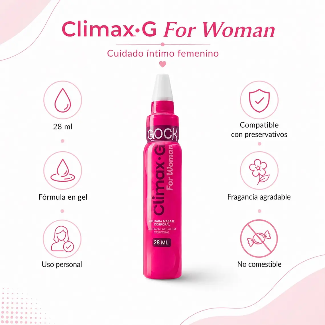 Gel Excitante Femenino Climax G For Woman 28 ml – Orgasmo Intenso a Base de Agua 2