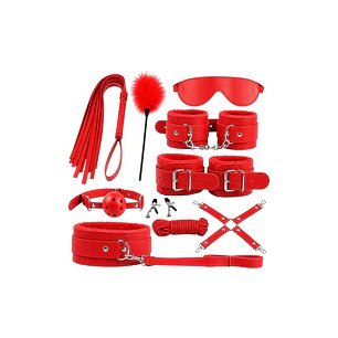 Kit Bondage BDSM 10 Piezas | Juegos de Sumisión y Dominación Erótica