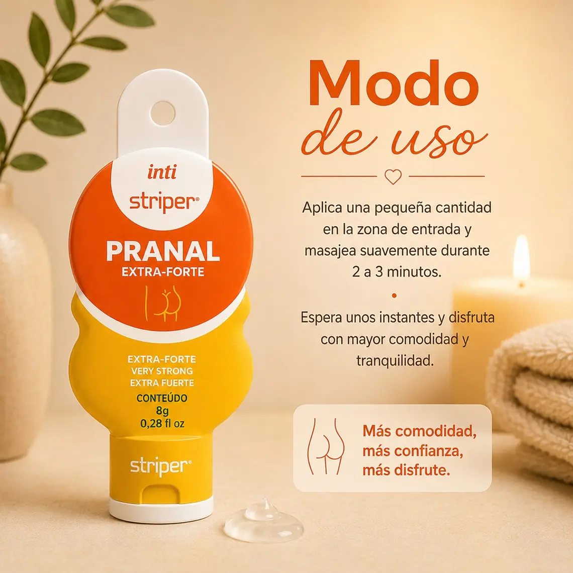 Gel Íntimo Anal Desensibilizante con Vitamina E – Striper Pranal Extra Fuerte 3