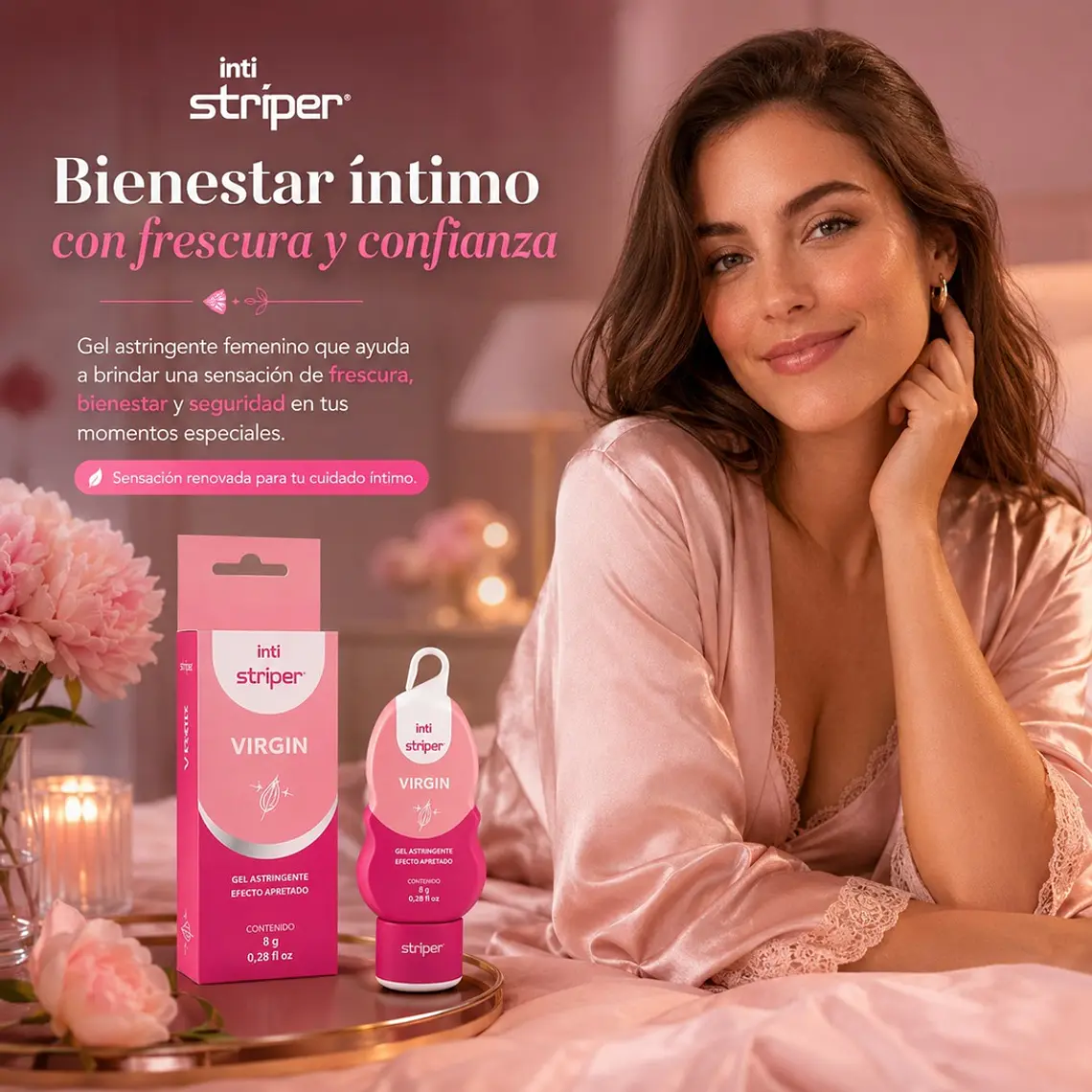 Gel Astringente Íntimo Femenino Virgin Striper Intt Cosméticos 30 ml 3
