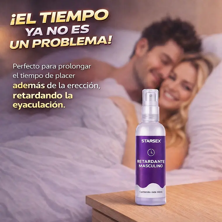 Prolongador Masculino Retardante Starsex 60 ml – Gel Desensibilizante con Benzocaína 3