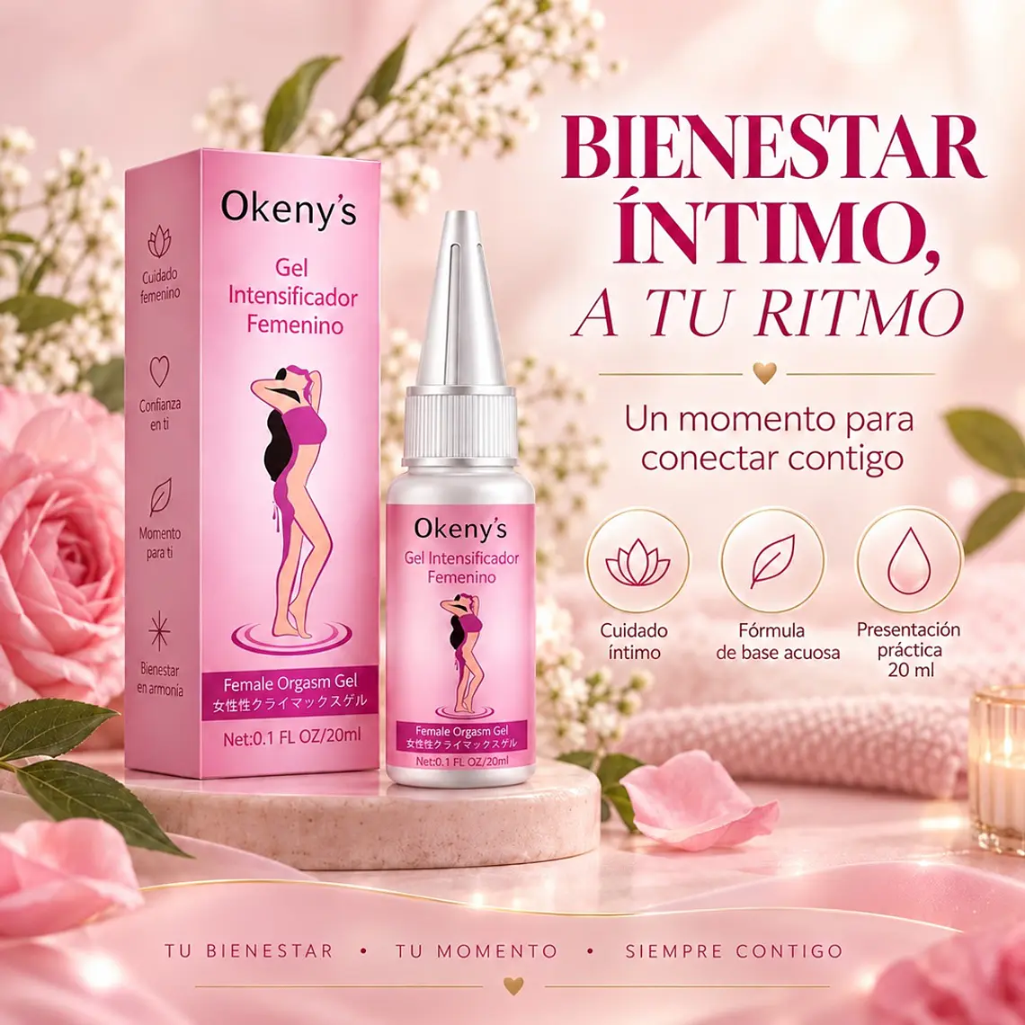 Lubricante Vaginal Estrechante Okeny’s Gel 20 ml – Fórmula Acuosa 2