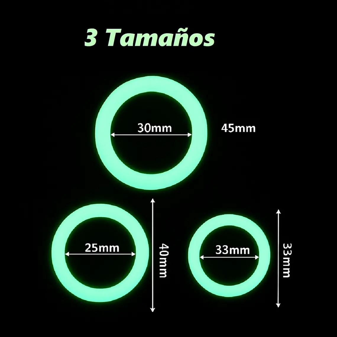 Anillo para Pene Flúor Retardante con Efecto Luminoso 2