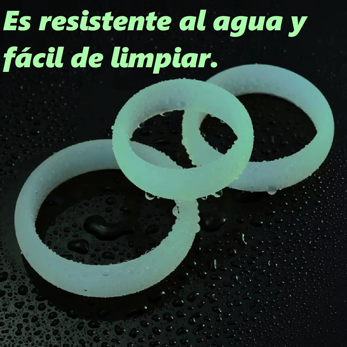 Anillo para Pene Flúor Retardante con Efecto Luminoso 4