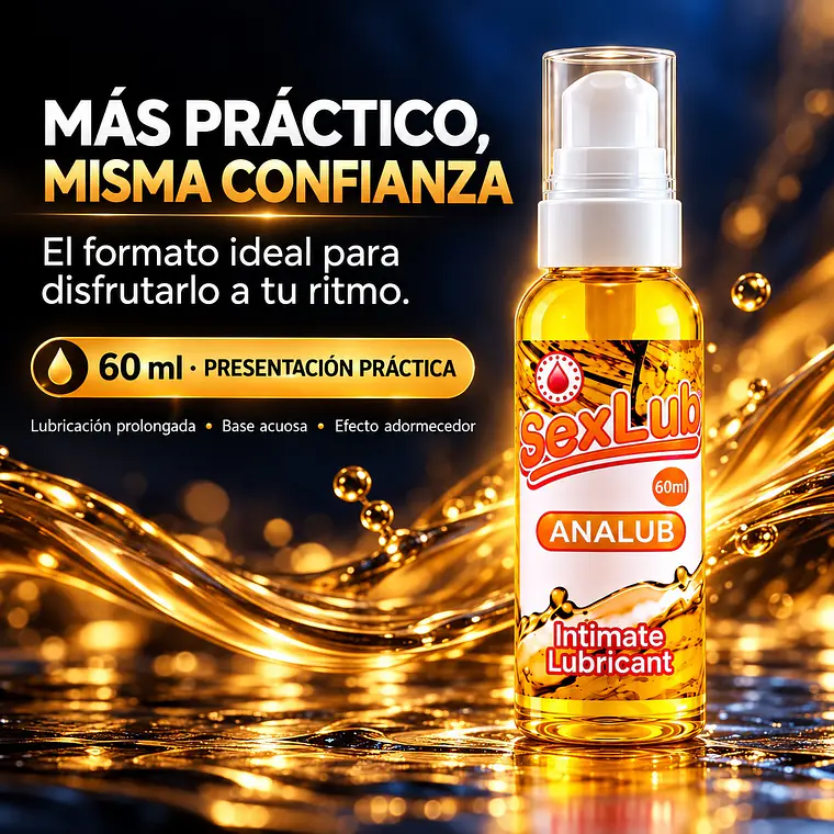 Lubricante Anal Sexlub 60 ml – Gel Dilatador para Penetración Cómoda 3