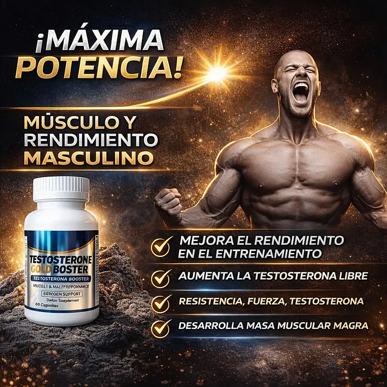 Capsulas Testosterone Gold Booster – Suplemento Masculino 60 cápsulas 5