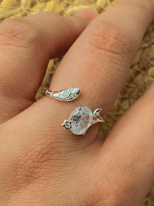Anillo Snake Circón Ajustable