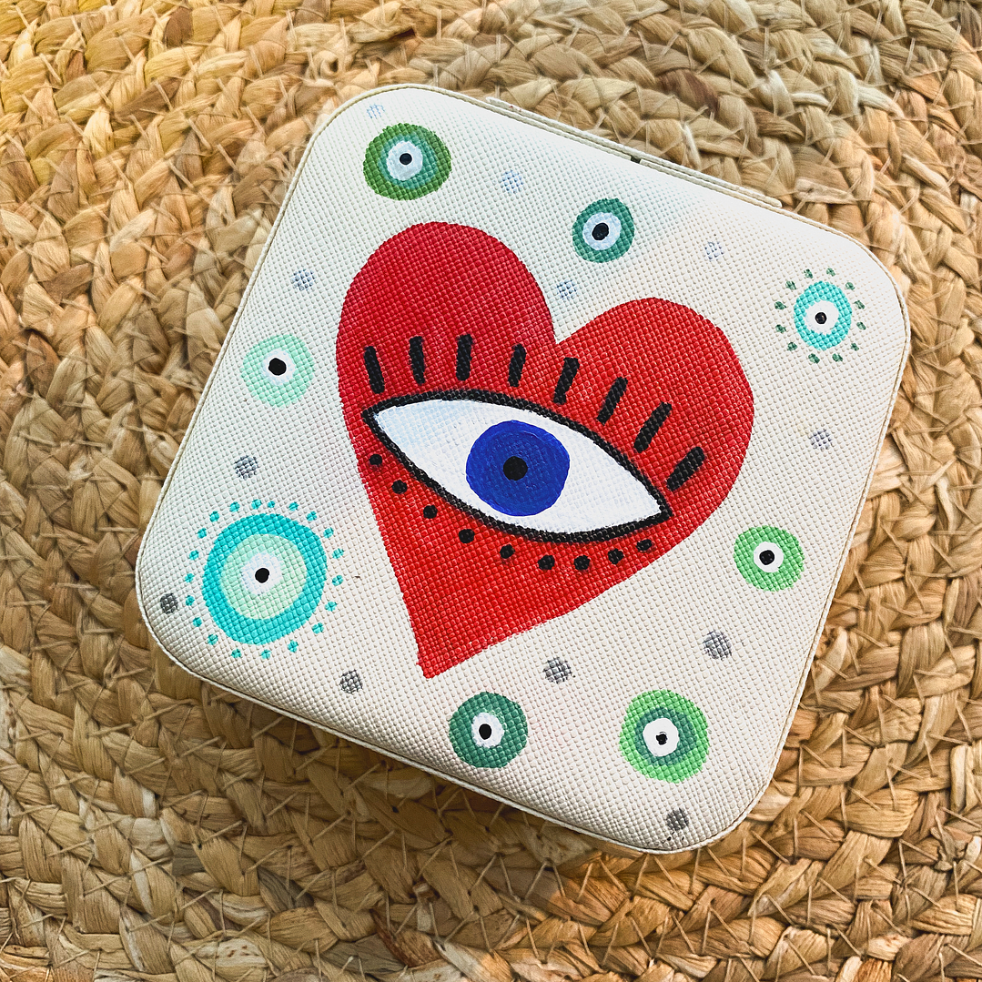 Joyero Cuadrado Pintado a Mano 1