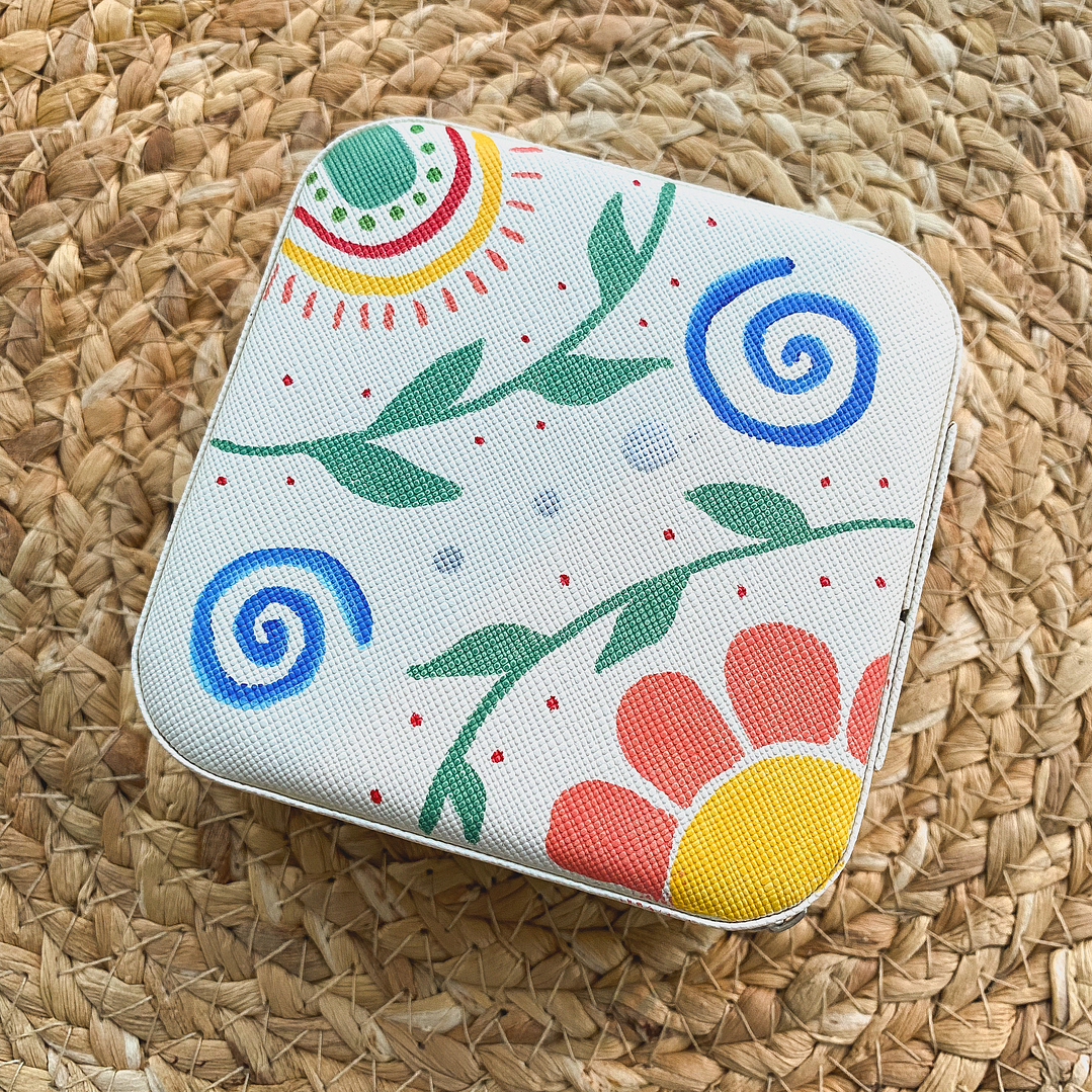 Joyero Cuadrado Pintado a Mano 1