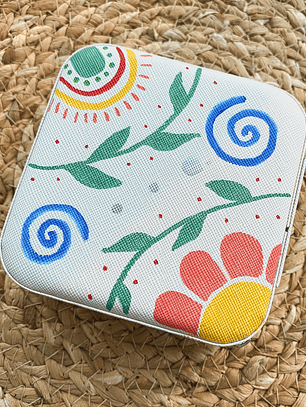 Joyero Cuadrado Pintado a Mano