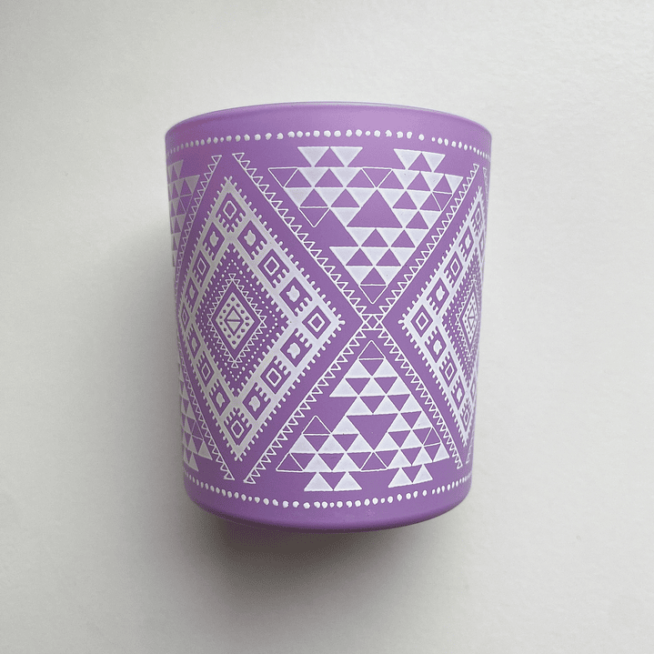 Vela de Soya Salvia Lavanda con Cristal Amatista BOHO 3