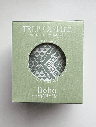 Vela de Soya Árbol de la vida con Jade BOHO