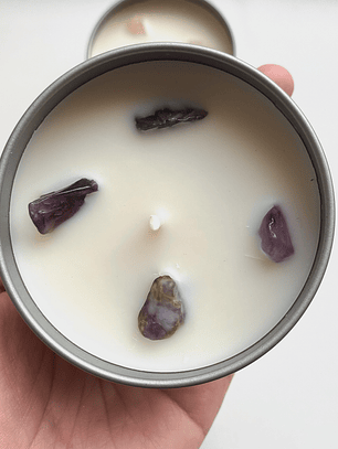 Vela de Soya con Amatista CALMA