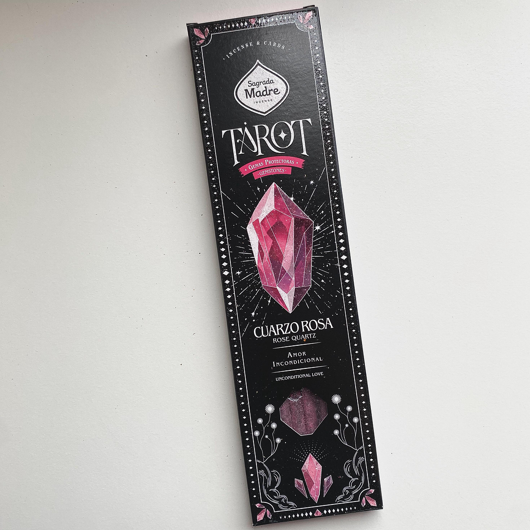 Sahumerio Tarot Gemas Cuarzo Rosa 1