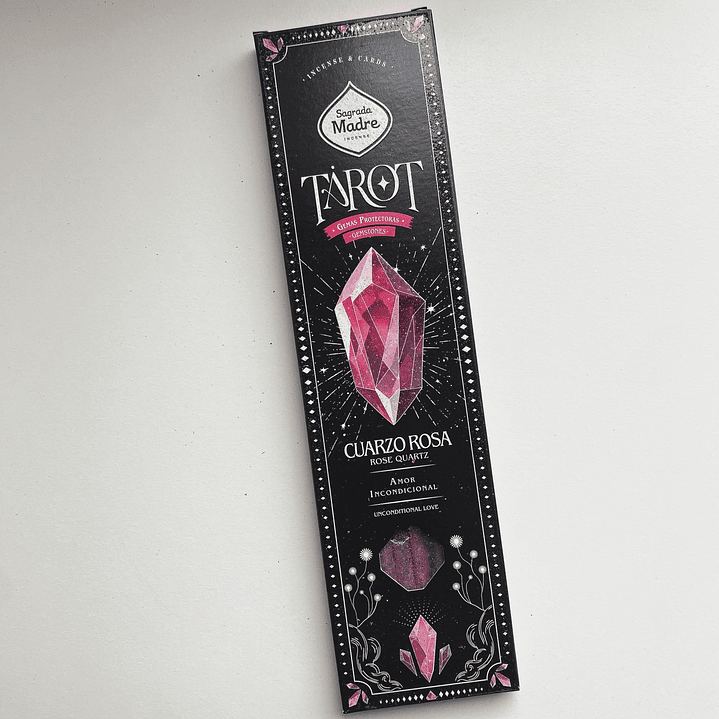Sahumerio Tarot Gemas Cuarzo Rosa 1
