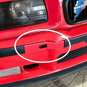 Bocel BMW E36 com Tampa - Capa para Pára-choques com Slot para Parafuso do Suporte de Matrícula  