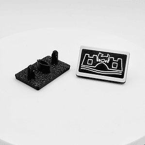 Conjunto 2 Emblemas de Guarda-Lamas Wolfsburg - Golf e Jetta MK2