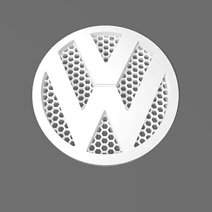 Emblema Frontal GTI 125 mm – Compatível com Grelha de Volkswagen Golf (Vários Modelos)