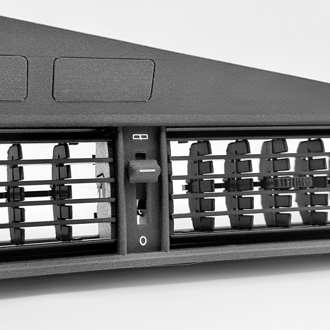 Mercedes 190 W201 - Grelha Central com 2 Ventiladores 4