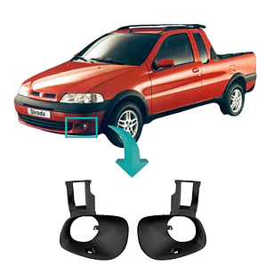 Fiat Strada Fog Light Cover Set – Carbon Fiber
