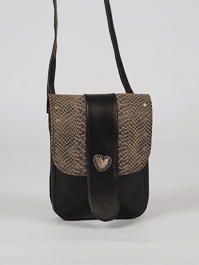 Cartera Julieta Negra Piel