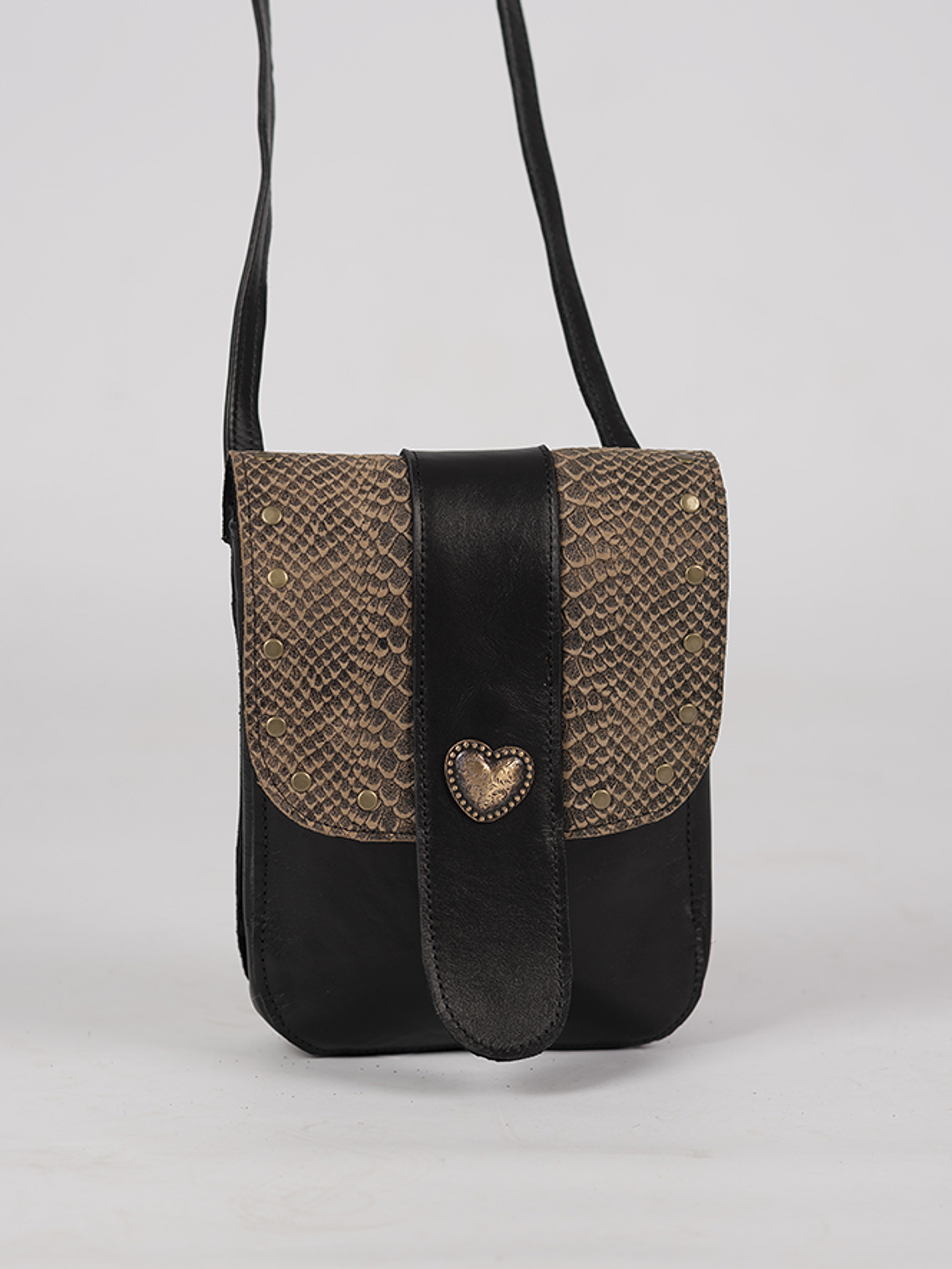 Cartera Julieta Negra Leopardo 1