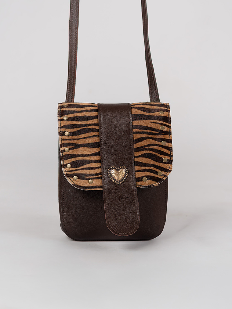 Cartera Julieta Chocolate Cebra 1