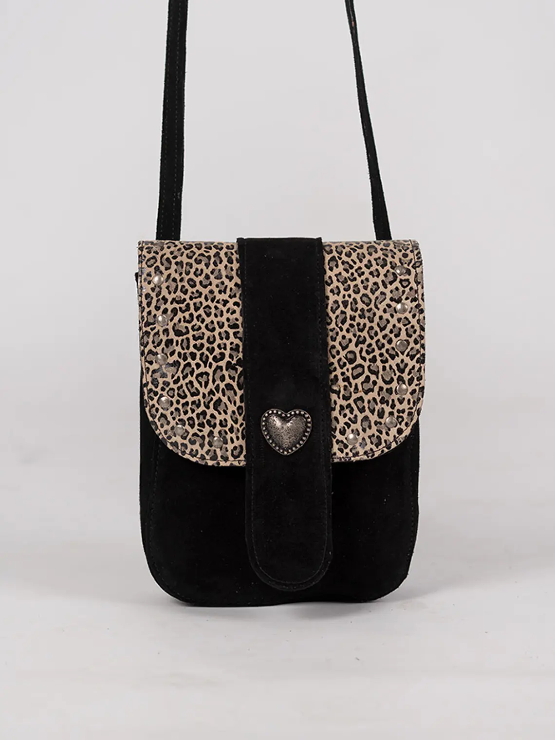 Cartera Julieta Negra Leopardo 1
