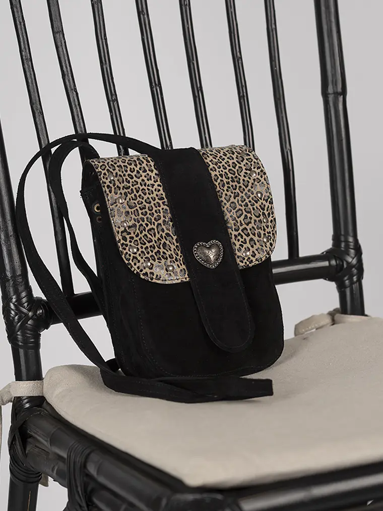 Cartera Julieta Negra Leopardo 2