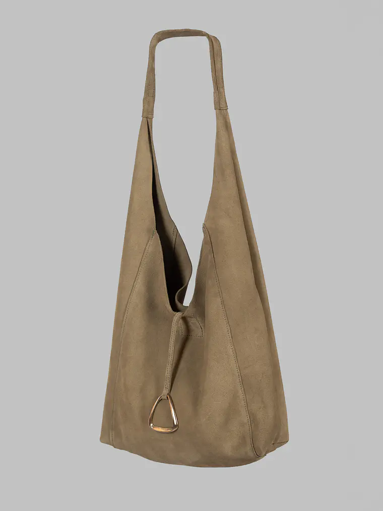 Cartera Sofia Verde Olivo Gamuza 2