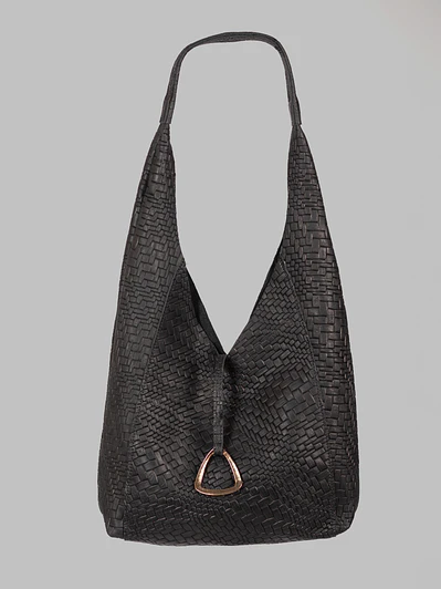 Cartera Sofia Negro Trenzado 