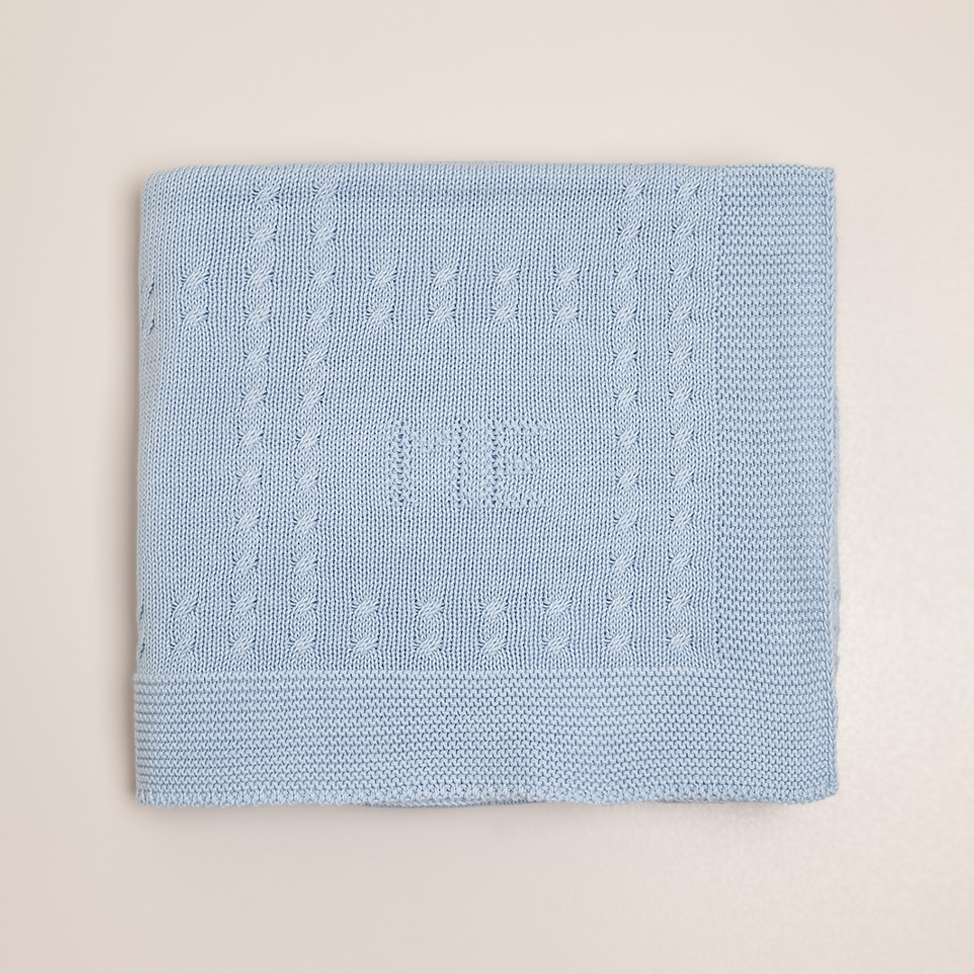 Blanket with Braids and squares 1