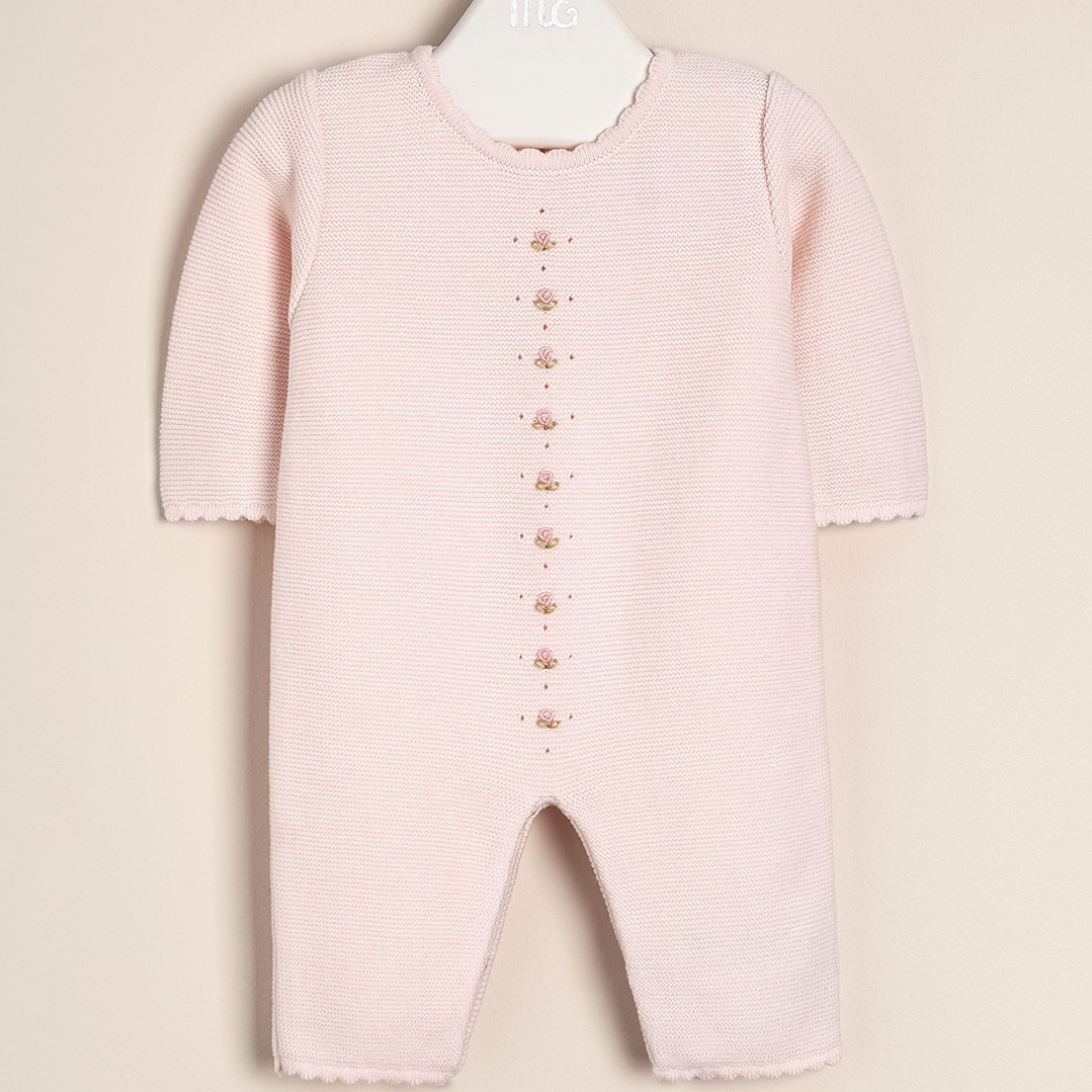 Roma Embroidered Garter Stich romper 1