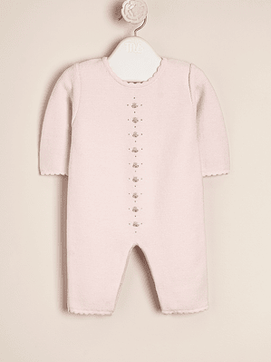 Roma Embroidered Garter Stich romper