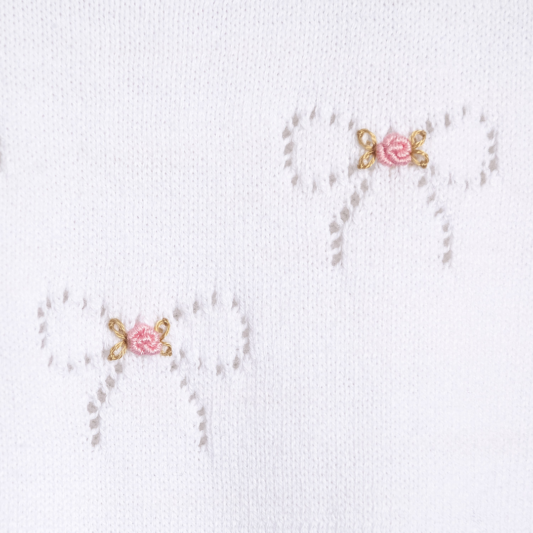 Coquette sleeper Jumpsuit with embroidered bows 2