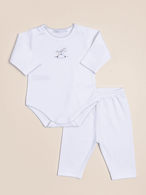 Rocking Horse Set Peruvian Pima Cotton Bodysuit with Pants