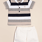 Juan Set Top Cotton Striped with Shorts Lightweight Twill - thumbnail 2