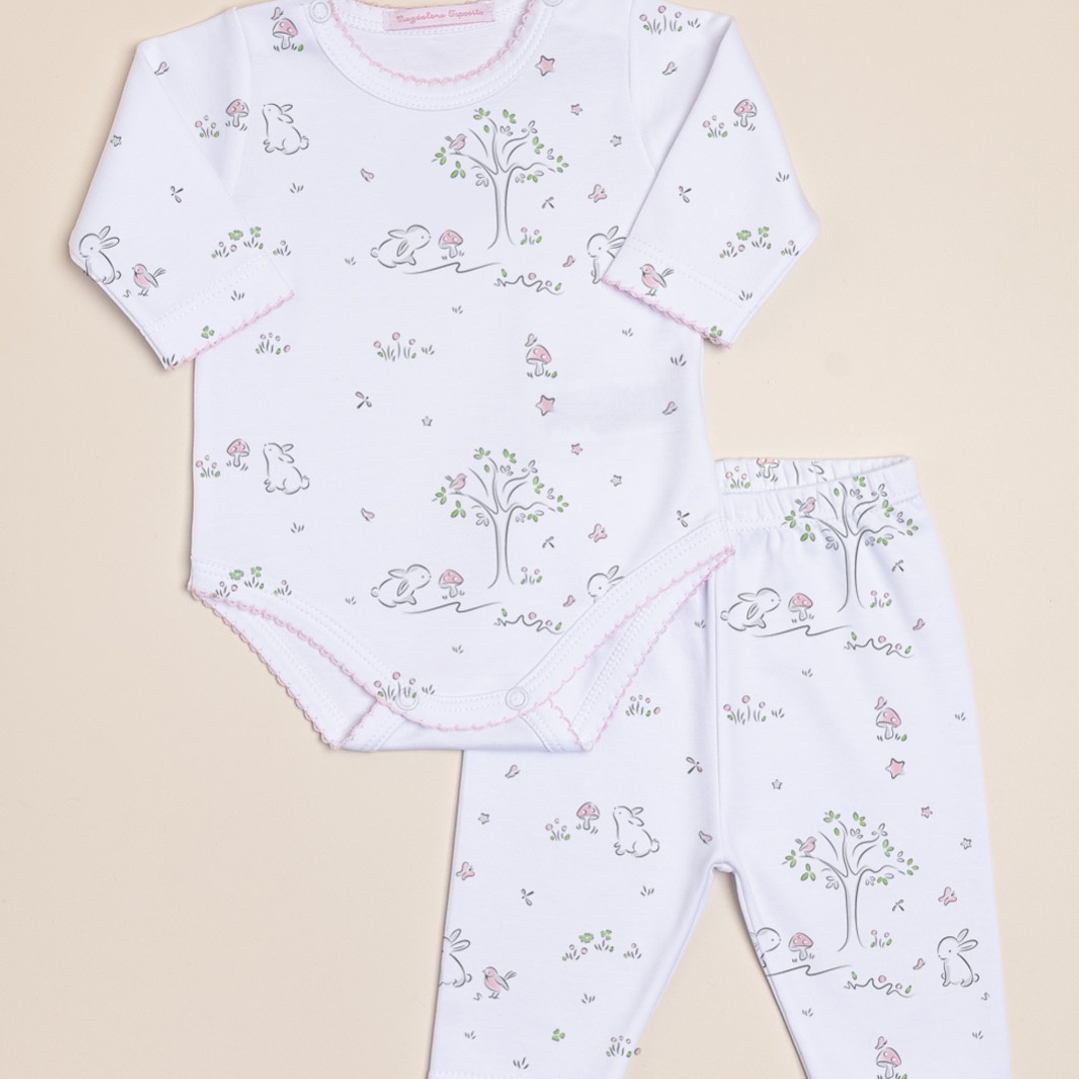 Set Pima Cotton Printed Bodysuit with Pants 1