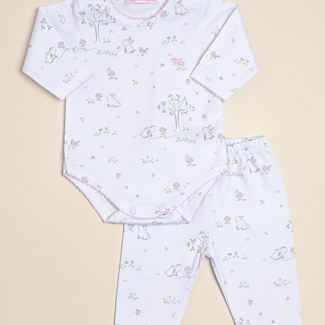 Set Pima Cotton Printed Bodysuit with Pants 3