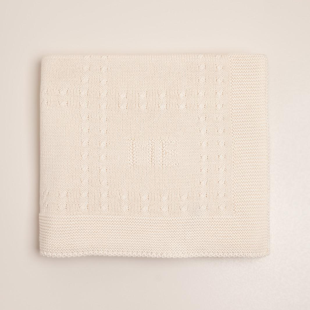 Blanket with Braids and squares 1