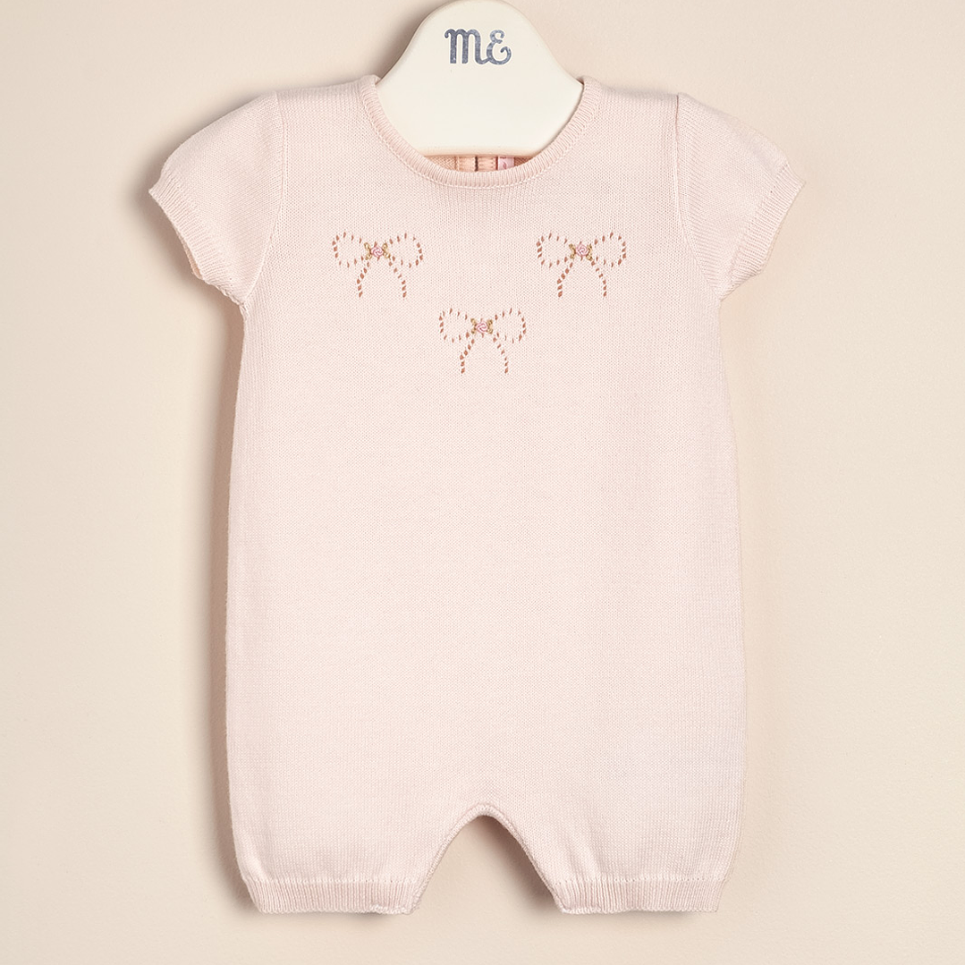 Coquette sleeper Jumpsuit with embroidered bows 1