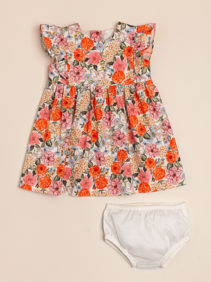 Cotton Poplin Printed Dress