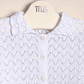 Nicolle Cotton Cardigan Openwork with collar for girls - thumbnail 2
