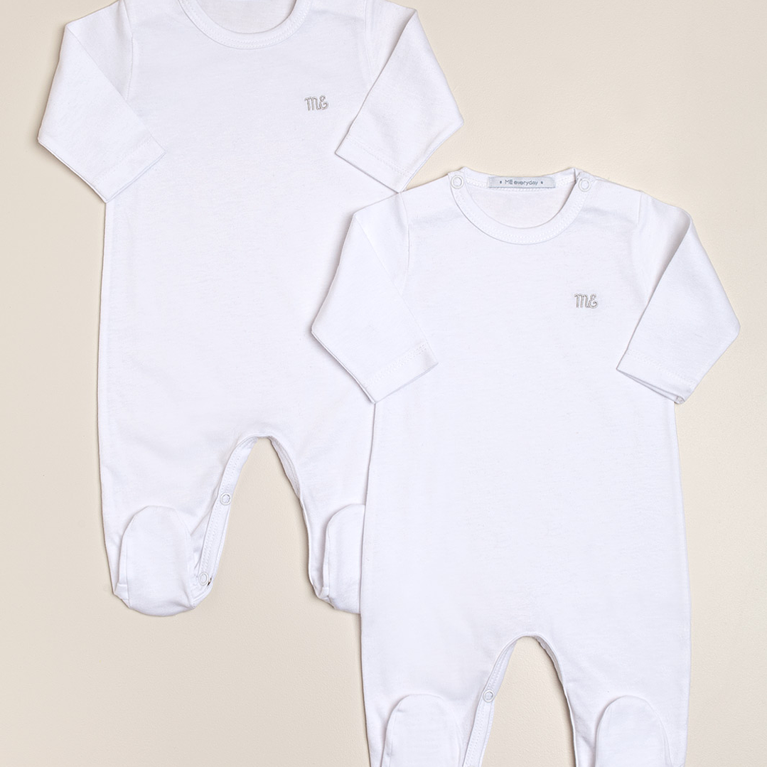 2 pack Footed Sleepers with Logo 1