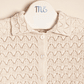 Nicolle Cotton Cardigan Openwork with collar for girls - thumbnail 3