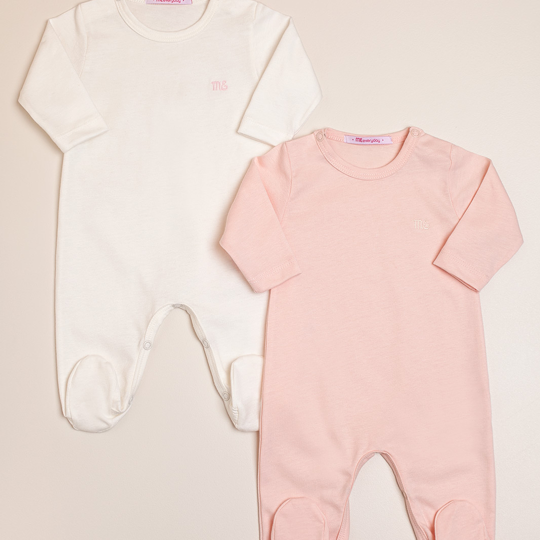 2 pack Footed Sleepers with Logo 1