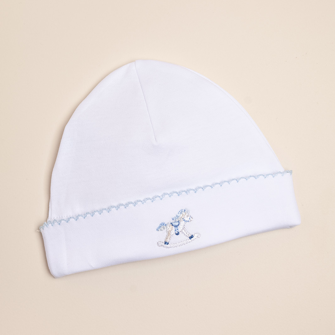 Rocking Horse Hat Peruvian Pima Cotton Embroidered Front opening 1