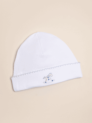 Rocking Horse Hat Peruvian Pima Cotton Embroidered Front opening