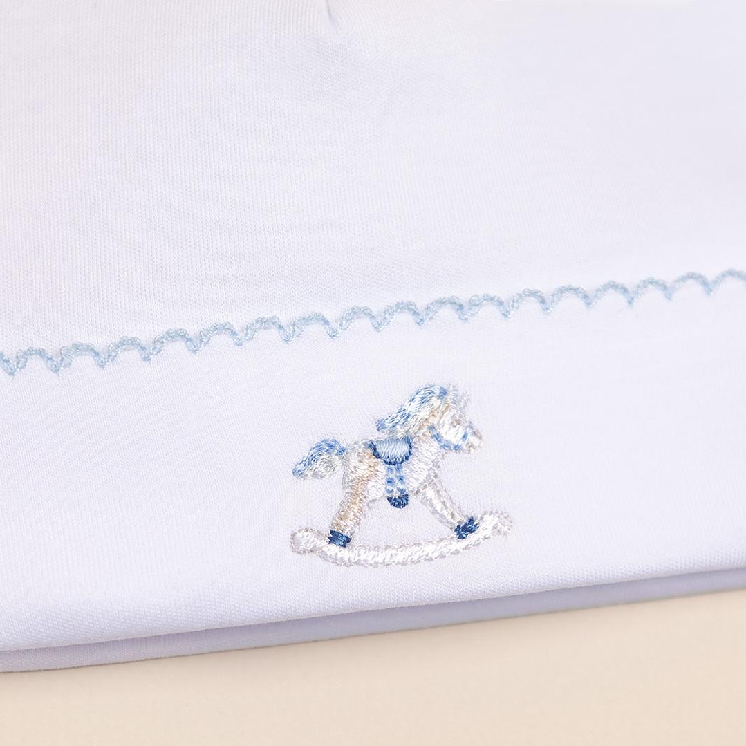 Rocking Horse Hat Peruvian Pima Cotton Embroidered Front opening 2