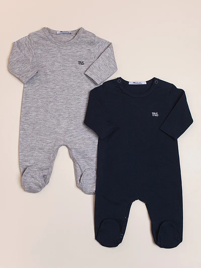 2 pack Footed Sleepers with Logo